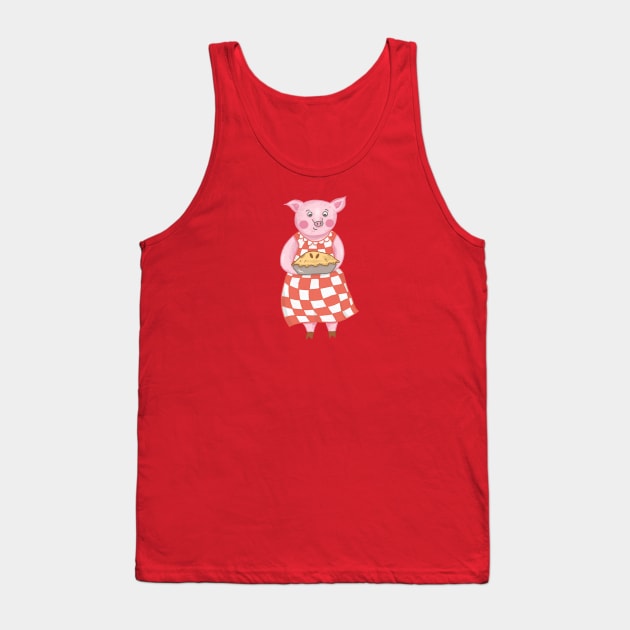 Pig with Pie Tank Top by Das Brooklyn